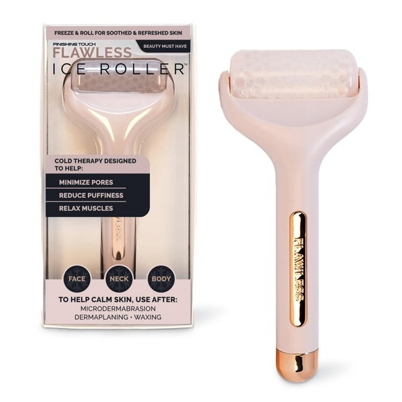 Finishing Touch Other - Pink and Gold Facial Roller for Skincare Tools